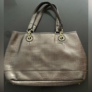 Liz Claiborne Snake/Gator Print Satchel/Shoulder Bag.